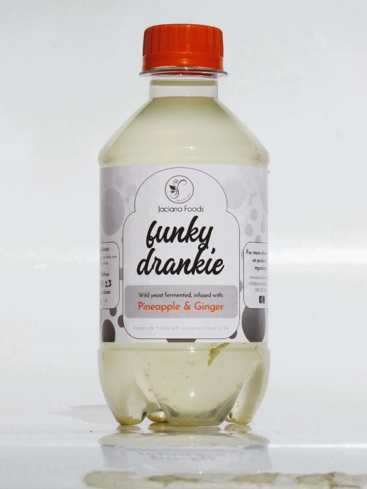 A bottle of Pineapple and Ginger Funky Drankie