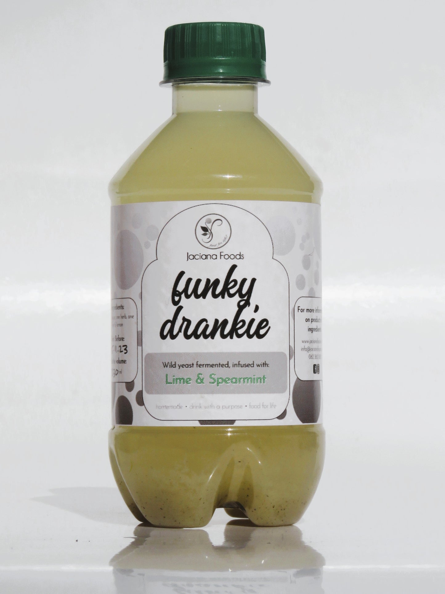 A bottle of Lime and Spearmint Funky Drankie
