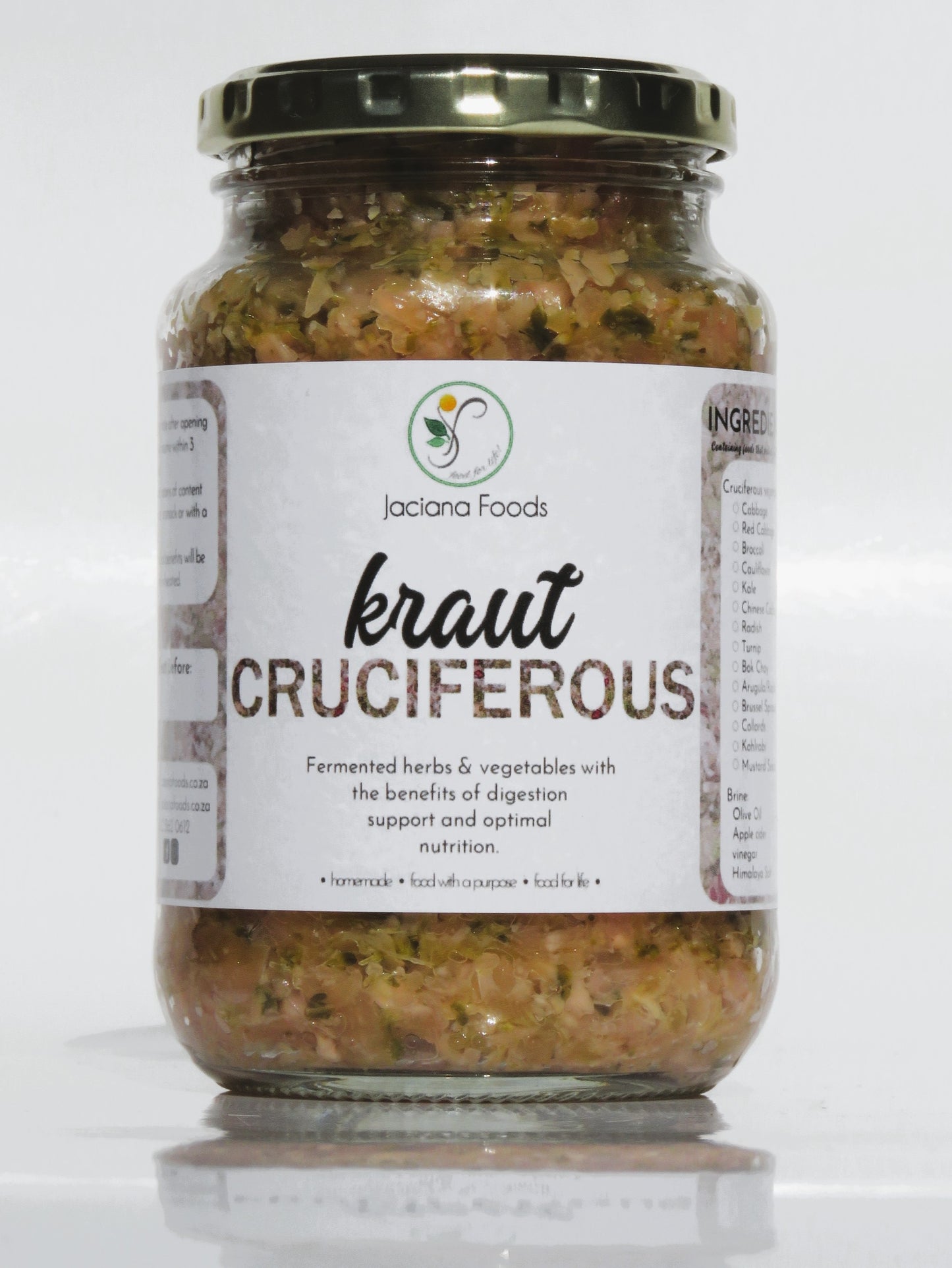 A jar of Cruciferous Kraut
