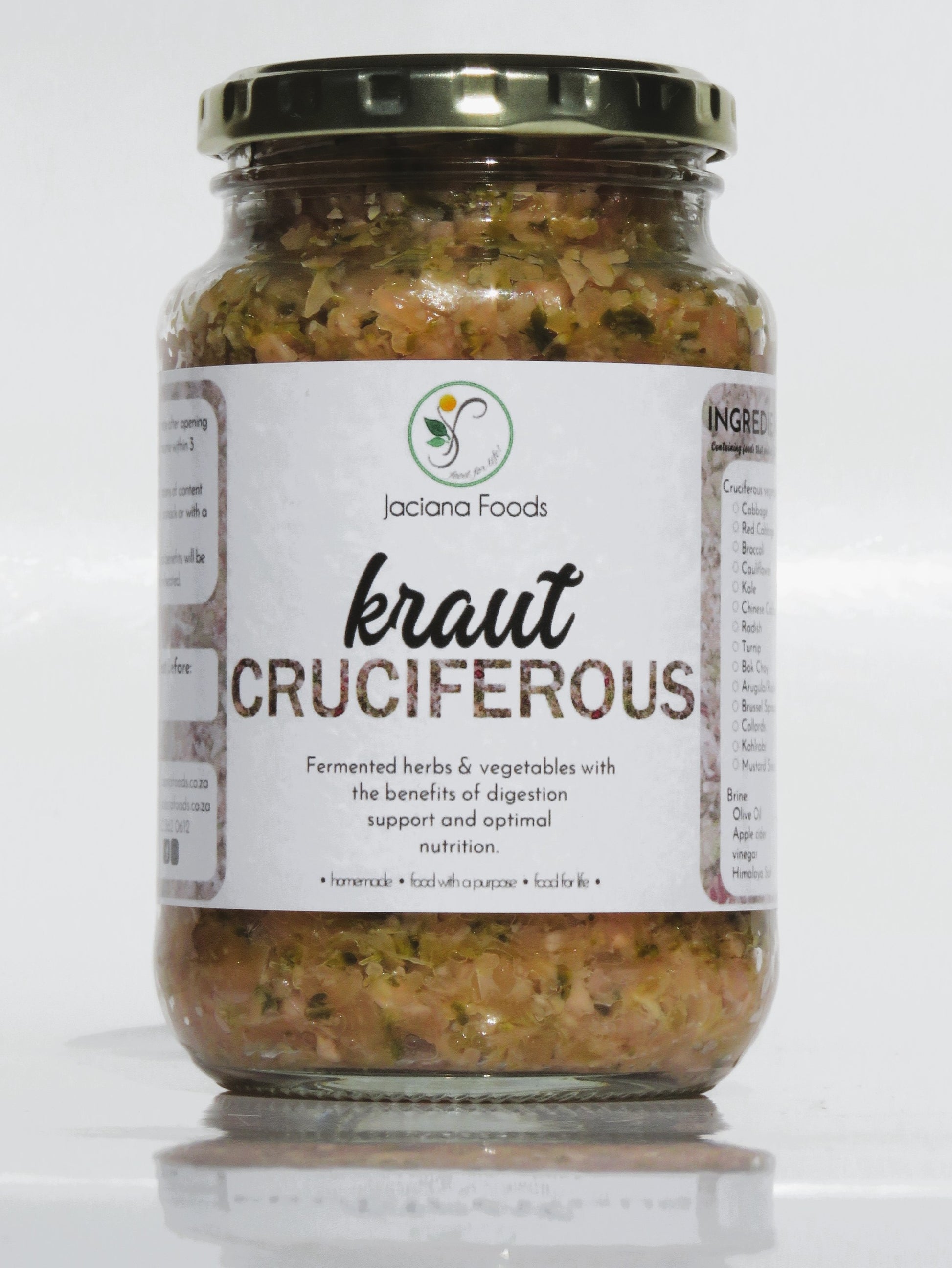 A jar of Cruciferous Kraut