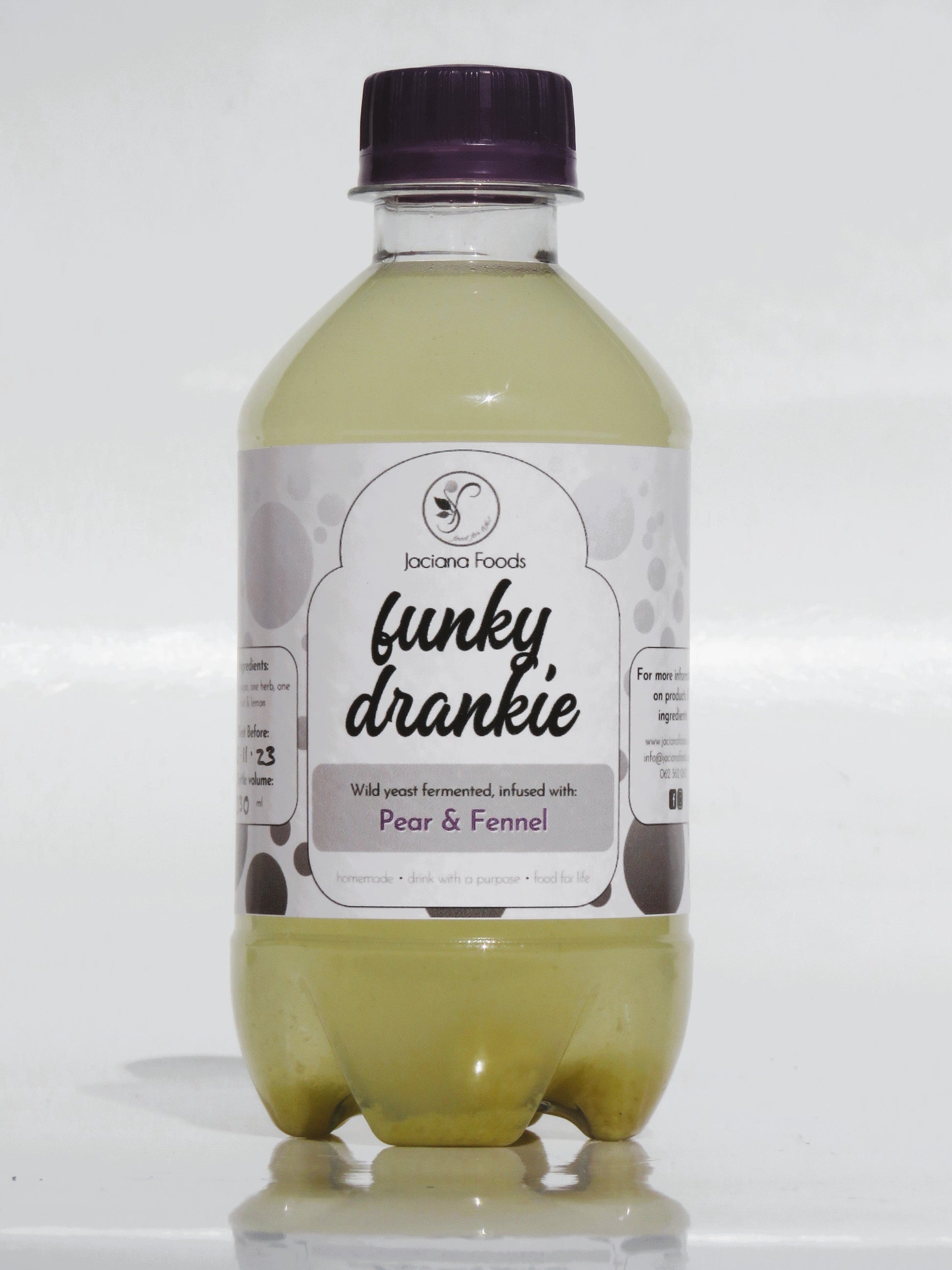 A bottle of Pear and Fennel Funky Drankie