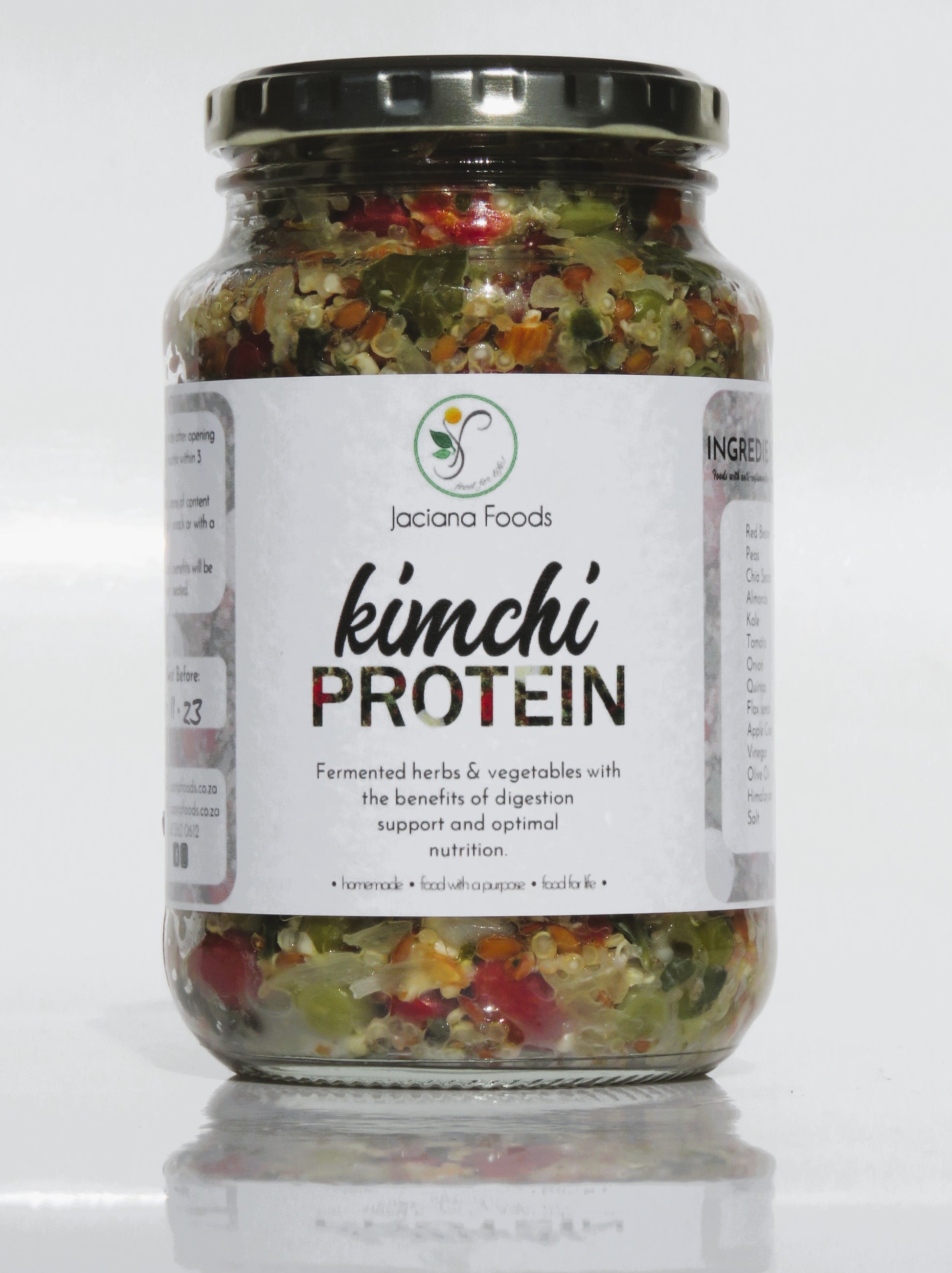 A jar of Protein Kimchi